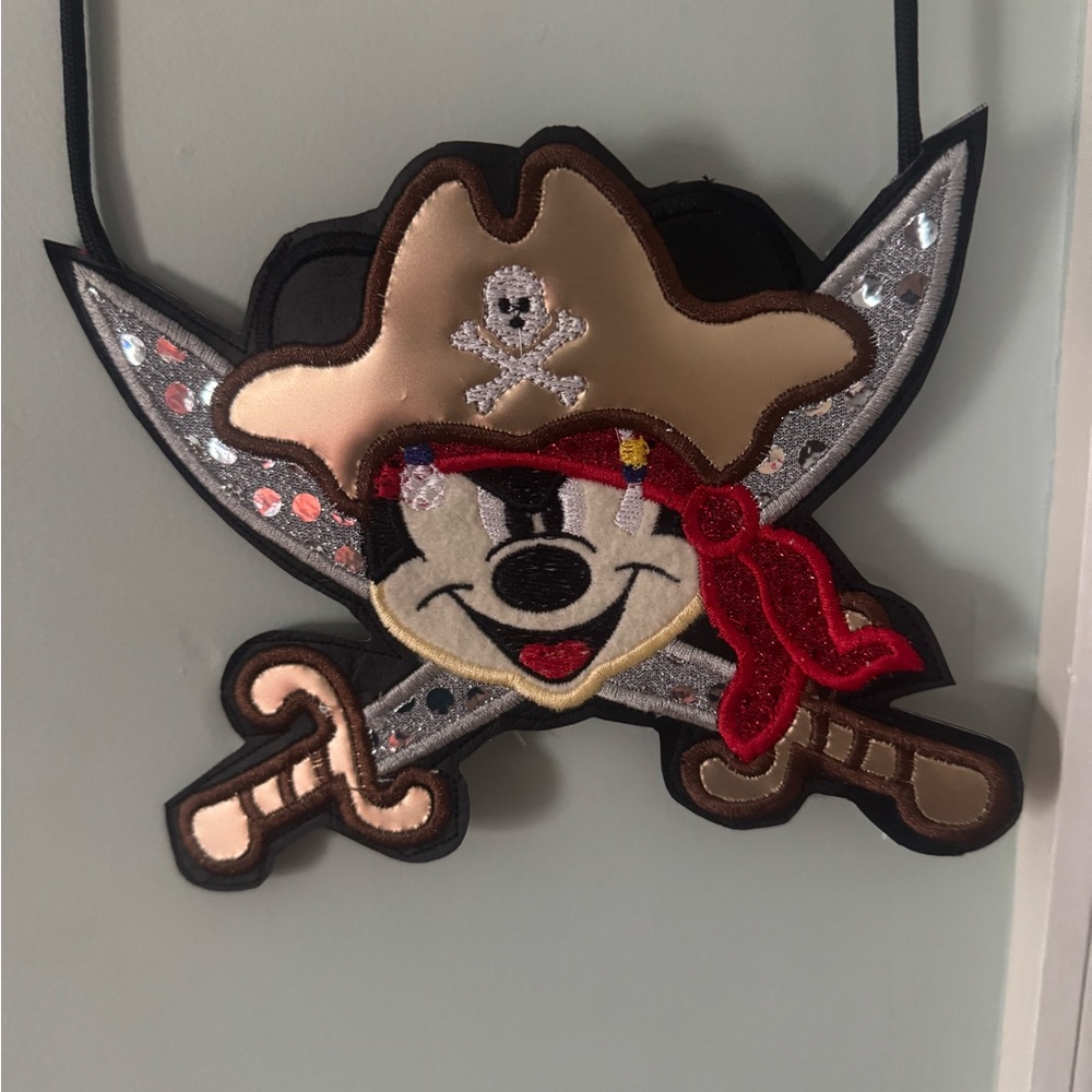 Pirate Mickey Mouse embroidered cross bag